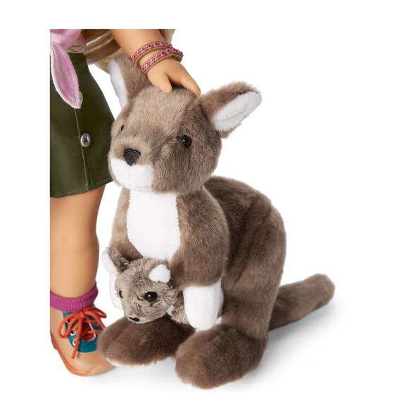 NEW American Girl Of The Year Kira’s 9” KANGAROO & JOEY Plush Baby In Pouch BOX - Picture 5 of 7